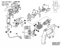 Bosch 0 601 139 003 Gbm 350 Drill 230 V / Eu Spare Parts